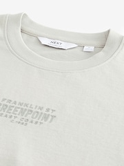 Grey Single Relaxed Fit Graphic Heavyweight T-Shirt - Image 7 of 8