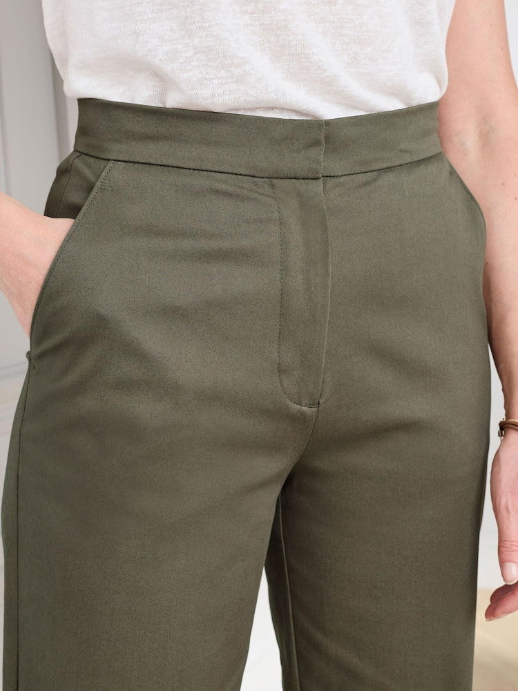 Cotton Traders Green Ankle Grazer Chino Trousers 27" - Image 4 of 4