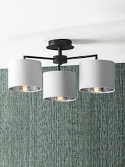 Pacific Black  Ivory Elin 3 Light Pendant Ceiling Light - Image 1 of 4
