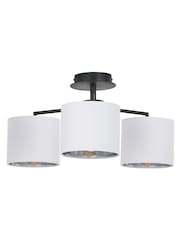Pacific Black  Ivory Elin 3 Light Pendant Ceiling Light - Image 3 of 4