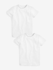 White Short Sleeve T-Shirts 2 Pack (3-16yrs) - Image 1 of 1