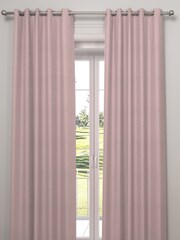 Blush Pink 100% Cotton Made to Measure Curtains - Image 2 of 5