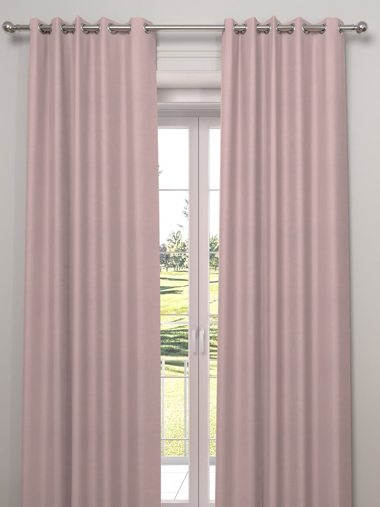 Blush Pink 100% Cotton Made to Measure Curtains - Image 2 of 5