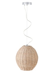 Pacific Cream Raffles Large Rattan Pendant Ceiling Light - Image 3 of 4