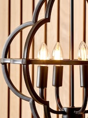 Pacific Black Amine 4 Light Fleur De Lys Pendant Ceiling Light - Image 2 of 5