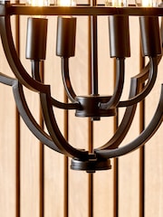 Pacific Black Amine 4 Light Fleur De Lys Pendant Ceiling Light - Image 3 of 5