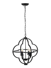 Pacific Black Amine 4 Light Fleur De Lys Pendant Ceiling Light - Image 4 of 5