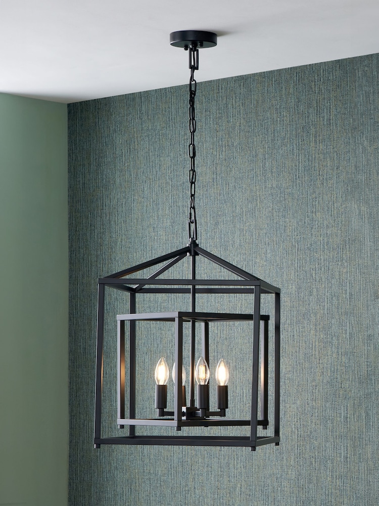 Pacific Black Anis 4 Light Cube Pendant Ceiling Light - Image 1 of 5