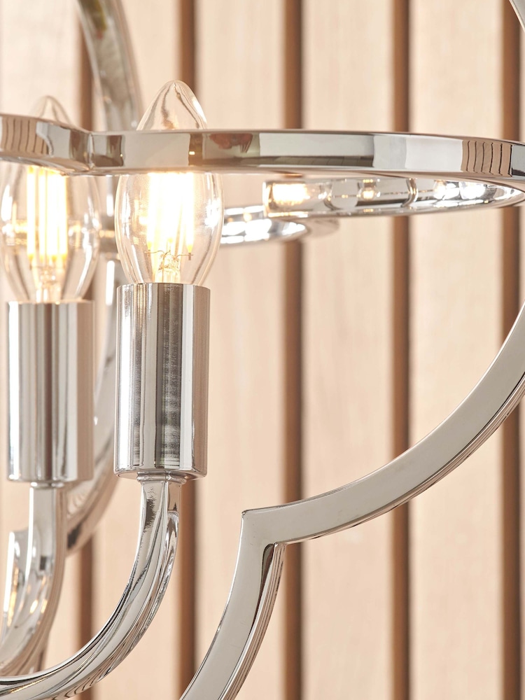 Pacific Nickel Amine 4 Light Fleur De Lys Pendant Ceiling Light - Image 2 of 7 Pacific Nickel Amine 4 Light Fleur De Lys Pendant Ceiling Light - Image 2 of 7