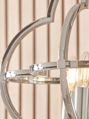 Pacific Nickel Amine 4 Light Fleur De Lys Pendant Ceiling Light - Image 3 of 7