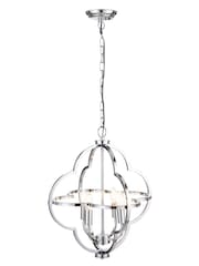 Pacific Nickel Amine 4 Light Fleur De Lys Pendant Ceiling Light - Image 6 of 7