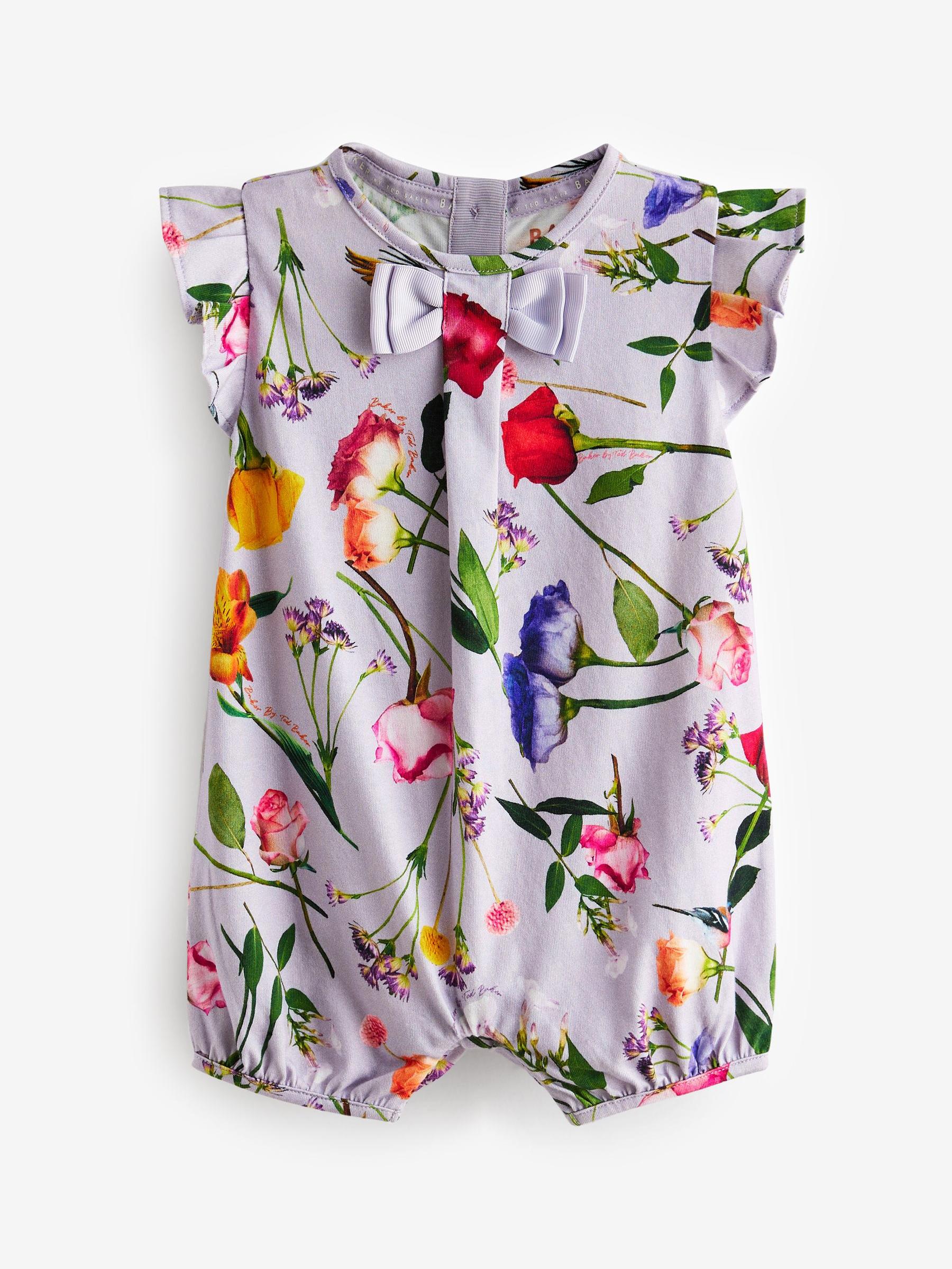 Buy Baker by Ted Baker Lilac Purple Floral Romper from Next Denmark