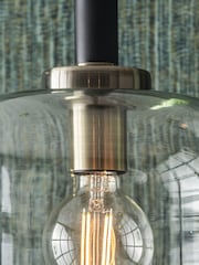 Pacific Black Metal and Glass Pendant Ceiling Light - Image 2 of 5