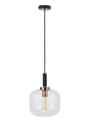 Pacific Black Metal and Glass Pendant Ceiling Light - Image 3 of 5