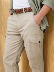 Pelēks - Cotton Traders Signature Stretch Cargo bikses 33" - Attēls 4 no 4