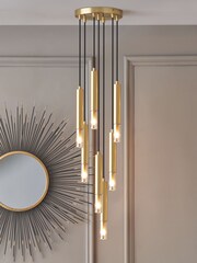Pacific Gold Harper Multi Drop Pendant Ceiling Light - Image 1 of 4