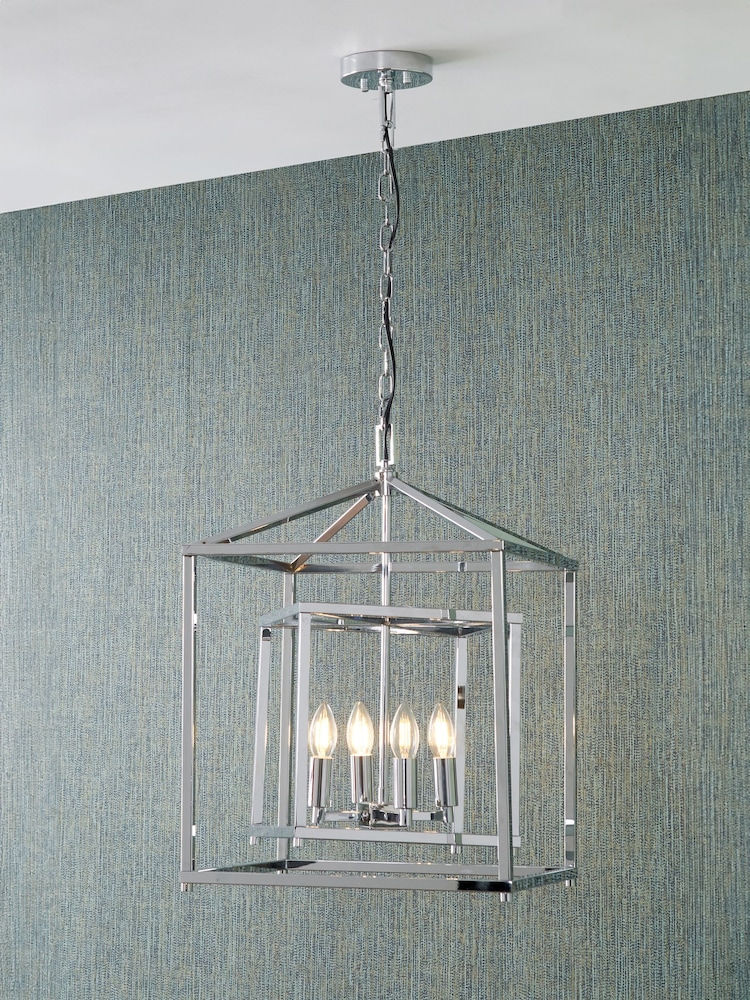 Pacific Nickel Anis 4 Light Cube Pendant Ceiling Light - Image 1 of 4