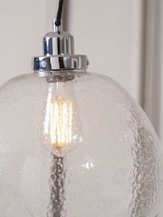Pacific Clear Beja Organic Shape Bubble Glass Pendant Ceiling Light - Image 2 of 5