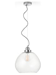 Pacific Clear Beja Organic Shape Bubble Glass Pendant Ceiling Light - Image 3 of 5