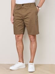 Cotton Traders Brown Signature Stretch Chino Shorts - Image 3 of 4