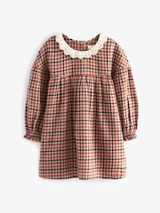 Heritage Check 100% Cotton Lace Collar Dress (3mths-8yrs) - Image 5 of 7