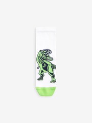 Blau/Leuchtendes Grün/Dinosauriermotive - Socken mit hohem Baumwollanteil, 5er-Pack - Bild 5 von 6