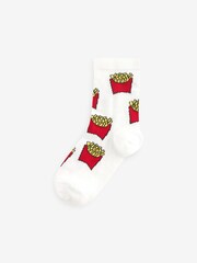 Leuchtende Lebensmittel-Grafik - Socken mit hohem Baumwollanteil, 5er-Pack - Bild 5 von 6
