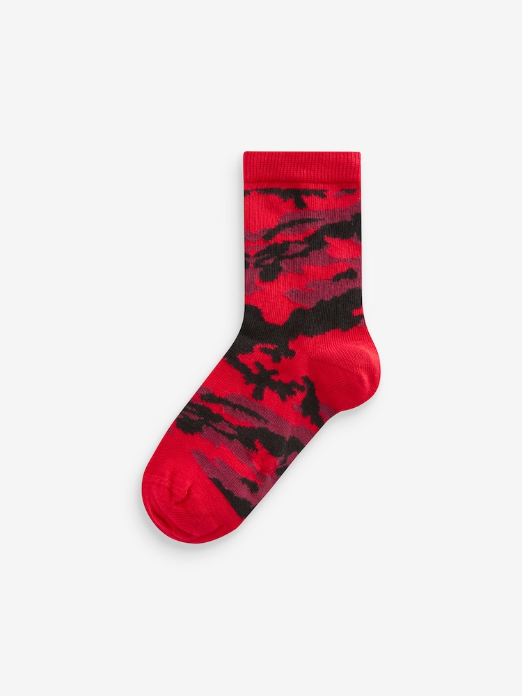 Bright Camo Rich Socks 7 Pack - Image 4 of 8