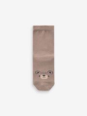 Neutral Animal Face Print Cotton Rich Socks 5 Pack - Image 3 of 6