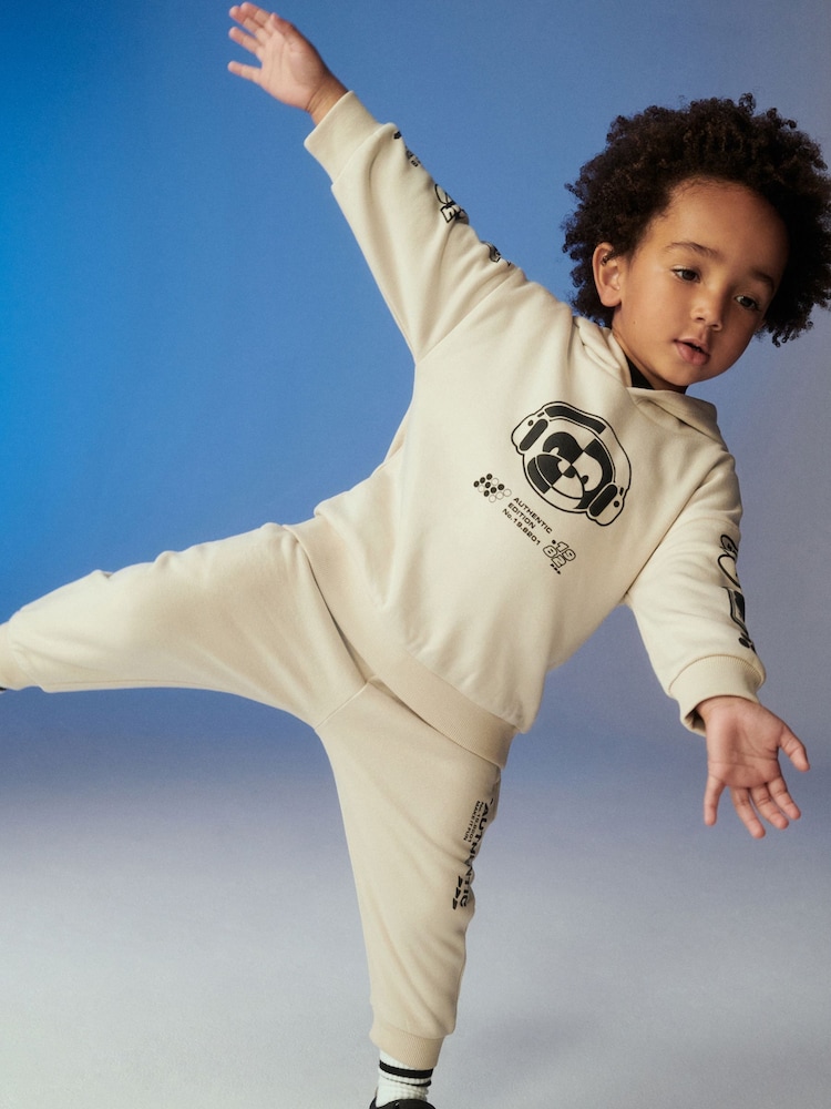 Écru Off White singe - Ensemble Character sweat à capuche et jogging (3 mois-7 ans) - Image 2 of 8