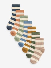 Wide Stripe Cotton Rich Socks 7 Pack - Image 1 of 1