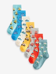 Bright Vehicle Cotton Rich Socks 7 Pack - Image 1 of 1