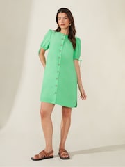 Ro&Zo Button Through Short Green Dress - Image 1 of 5