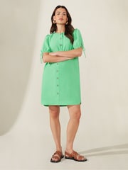 Ro&Zo Button Through Short Green Dress - Image 3 of 5