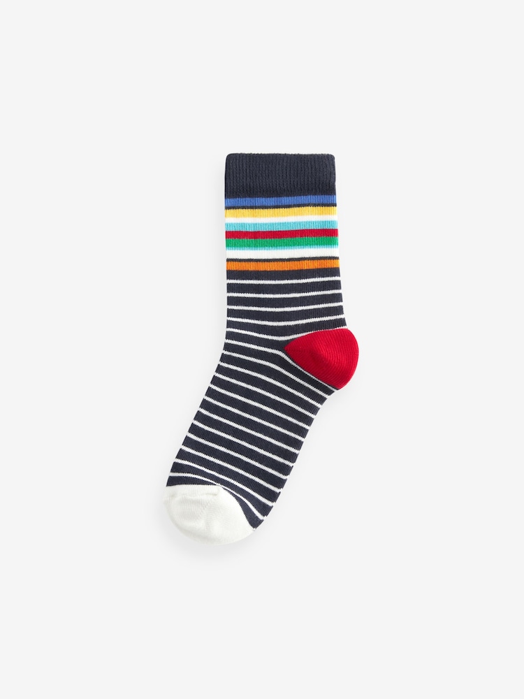 Rainbow Stripe/Pattern Print Cotton Rich Socks 5 Pack - Image 6 of 6 Rainbow Stripe/Pattern Print Cotton Rich Socks 5 Pack - Image 6 of 6
