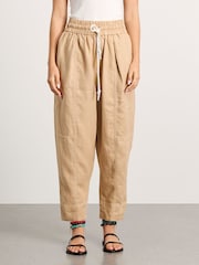 JAG Natural Sabine Linen Pull On Trousers - Image 1 of 6