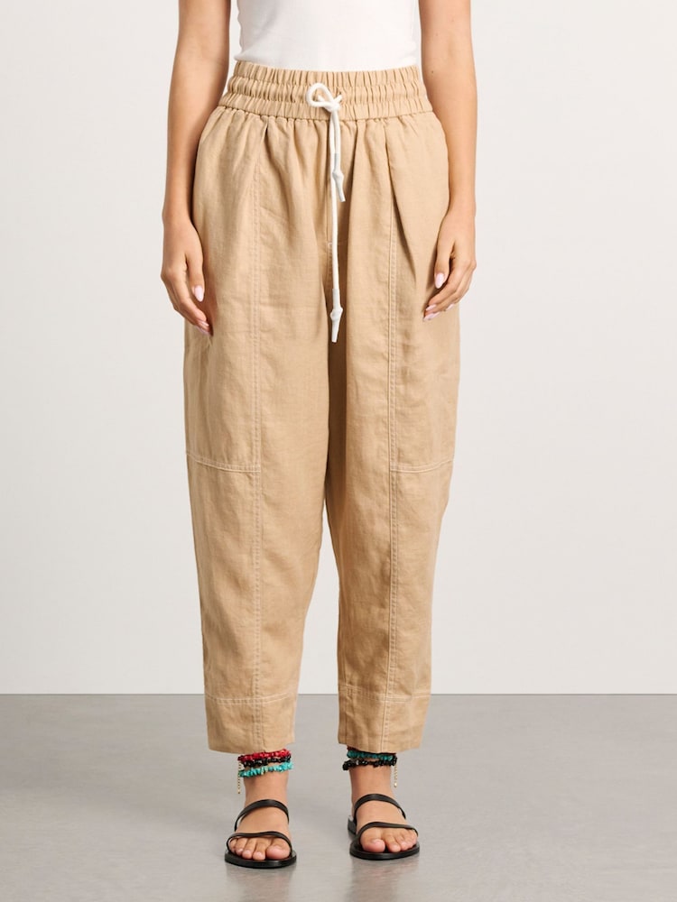 JAG Natural Sabine Linen Pull On Trousers - Image 1 of 6 JAG Natural Sabine Linen Pull On Trousers - Image 1 of 6