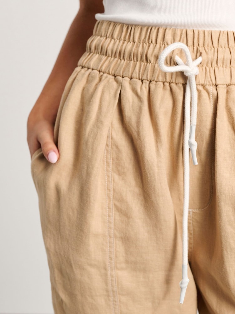 JAG Natural Sabine Linen Pull On Trousers - Image 2 of 6 JAG Natural Sabine Linen Pull On Trousers - Image 2 of 6