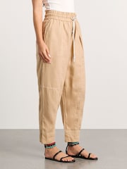 JAG Natural Sabine Linen Pull On Trousers - Image 4 of 6