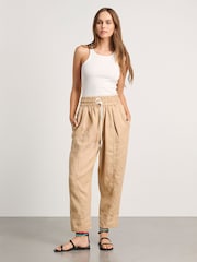 JAG Natural Sabine Linen Pull On Trousers - Image 6 of 6