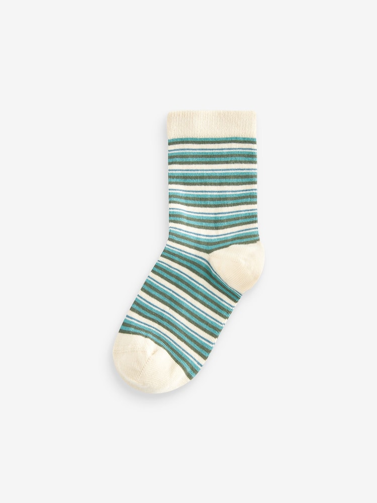 Stripe Print Cotton Rich Socks 5 Pack - Image 2 of 6