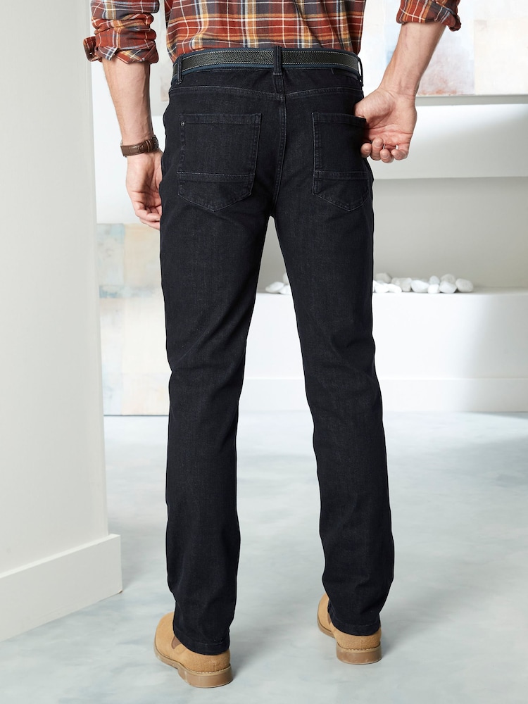 Cotton Traders Black Ultimate Comfort 4-Way Stretch Slim Fit Jeans 31" - Image 2 of 4 Cotton Traders Black Ultimate Comfort 4-Way Stretch Slim Fit Jeans 31" - Image 2 of 4