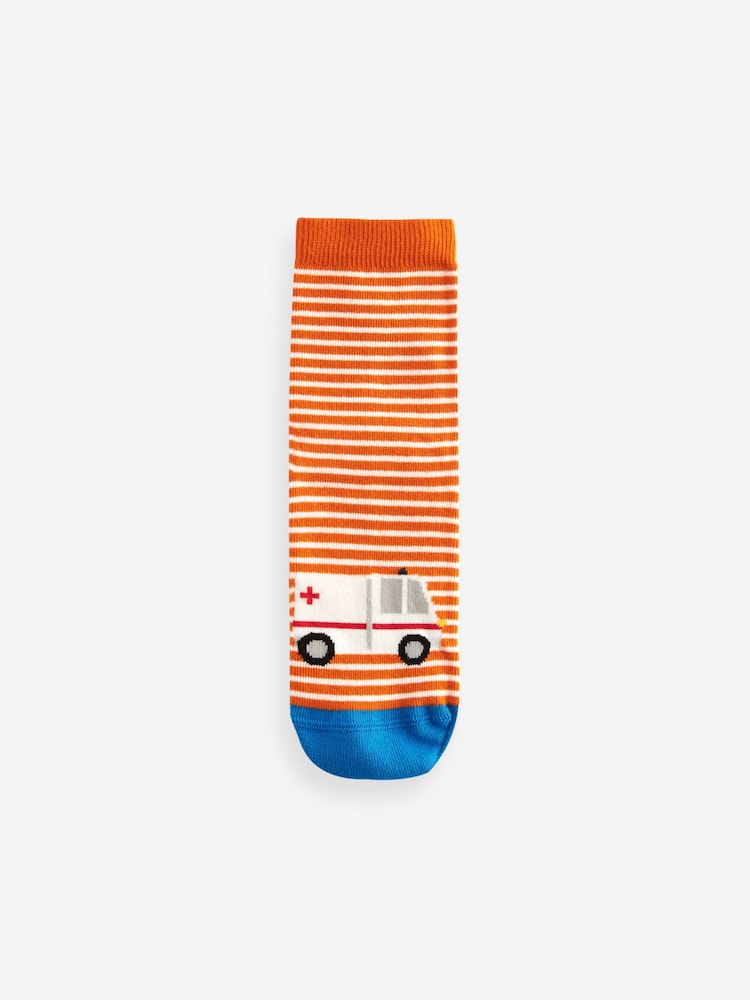 Vehicle Stripe Cotton Rich Socks 7 Pack - Image 2 of 8