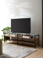 Dark Bronx Oak Effect and Glass TV Unit,  Up to 65 Inch - Image 2 of 8