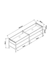 Dark Bronx Oak Effect and Glass TV Unit,  Up to 65 Inch - Image 4 of 8