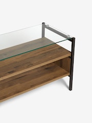 Dark Bronx Oak Effect and Glass TV Unit,  Up to 65 Inch - Image 5 of 8