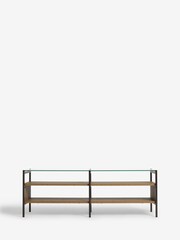 Dark Bronx Oak Effect and Glass TV Unit,  Up to 65 Inch - Image 6 of 8