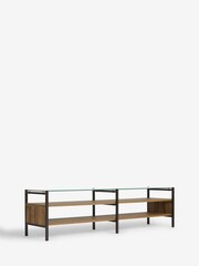 Dark Bronx Oak Effect and Glass TV Unit,  Up to 65 Inch - Image 7 of 8