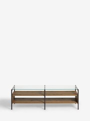 Dark Bronx Oak Effect and Glass TV Unit,  Up to 65 Inch - Image 8 of 8