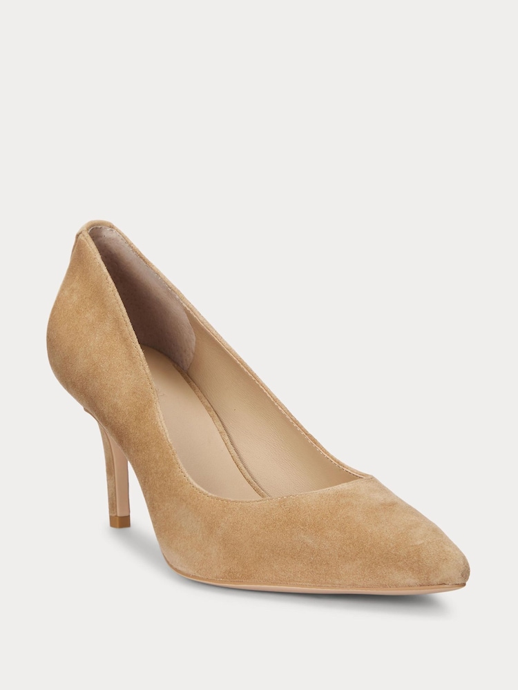 Camel - Lauren Ralph Lauren Camel Lanette Suede salonarji in čevlji z visoko peto - Slika 2 iz 4 Camel - Lauren Ralph Lauren Camel Lanette Suede salonarji in čevlji z visoko peto - Slika 2 iz 4